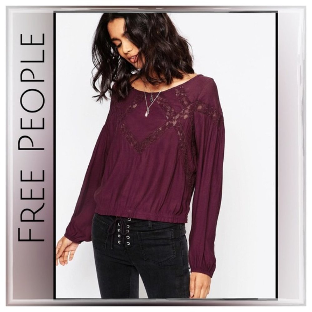Free people Geometry Lesson peasant blouse Top - Picture 11 of 11
